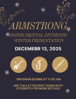 Armstrong Instrumental Music Performance Flyer